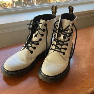 White Dr. Martens boots